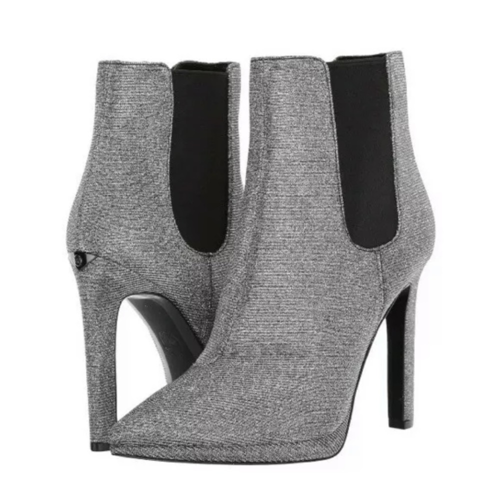 Michael Kors Brielle ankle Boots heels shiny anthracite 8 M